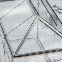 Vintage Silver Large Geometric Glass Card Box Terrarium With Slot, Heart Lock, Foot, Handmade Brass For Wedding Reception Wishwell Keepsake 39 Vintage Silver Large Geometric Glass Card Box Terrarium With Slot, Heart Lock, Foot, Handmade Brass For Wedding Reception Wishwell Keepsake -Ncyp Garden Sale Shop G01A2214