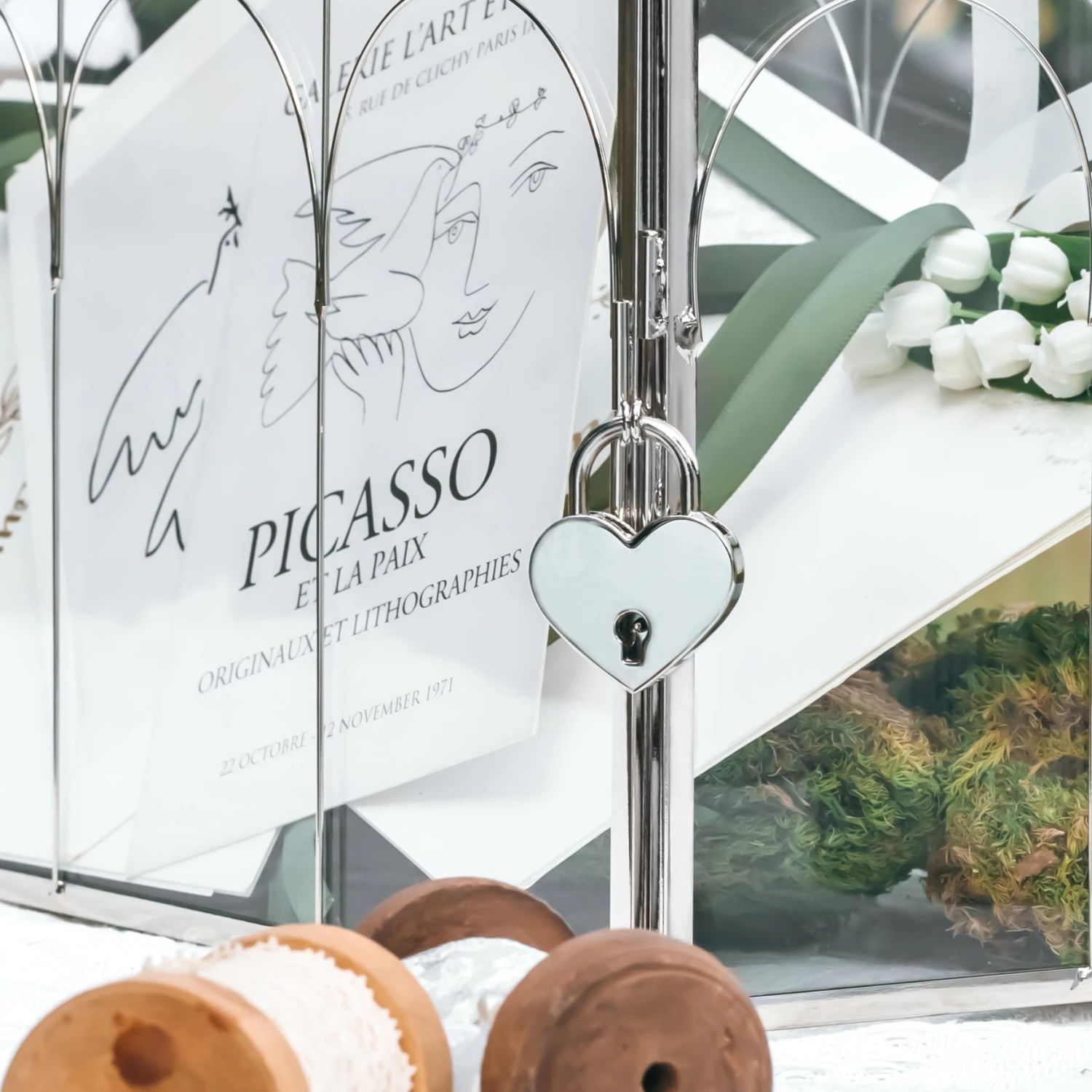 Vintage Silver Large Geometric Glass Card Box Terrarium With Slot, Heart Lock, Foot, Handmade Brass For Wedding Reception Wishwell Keepsake 6 Vintage Silver Large Geometric Glass Card Box Terrarium With Slot, Heart Lock, Foot, Handmade Brass For Wedding Reception Wishwell Keepsake - Image 6