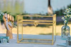 Handmade Vintage Geometric Glass Card Box Organizer Terrarium With Latch For Wedding Reception 39 Handmade Vintage Geometric Glass Card Box Organizer Terrarium With Latch For Wedding Reception -Ncyp Garden Sale Shop G01A2394