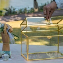 Handmade Vintage Geometric Glass Card Box Organizer Terrarium With Latch For Wedding Reception 38 Handmade Vintage Geometric Glass Card Box Organizer Terrarium With Latch For Wedding Reception -Ncyp Garden Sale Shop G01A2426