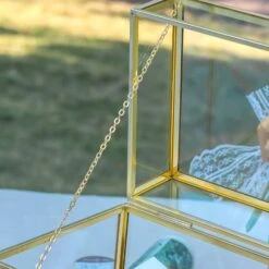 Handmade Vintage Geometric Glass Card Box Organizer Terrarium With Latch For Wedding Reception 35 Handmade Vintage Geometric Glass Card Box Organizer Terrarium With Latch For Wedding Reception -Ncyp Garden Sale Shop G01A2469