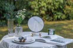 6" Black Wall Hanging RoundHerbarium Brass Glass Frame For Pressed Flowers, Poster, Double Glass, Floating Frame -Ncyp Garden Sale Shop G01A2794