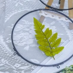 6" Black Wall Hanging RoundHerbarium Brass Glass Frame For Pressed Flowers, Poster, Double Glass, Floating Frame -Ncyp Garden Sale Shop G01A2843