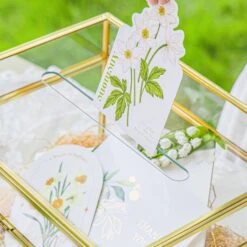 Handmade 12" Large Gold Rectangle Geometric Glass Card Box With Slot Lock For Keepsake, Wedding Reception, Postbox -Ncyp Garden Sale Shop G01A5730 b5921312 bb62 4ec0 9caa a47f5df8f2ed