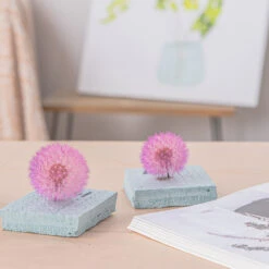 Purple Presered Dandelion Set 3 Pcs Dried Flowers, DIY Material For Bouquet, -Ncyp Garden Sale Shop G01A5870