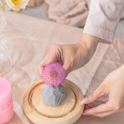 Purple Presered Dandelion Set 3 Pcs Dried Flowers, DIY Material For Bouquet, -Ncyp Garden Sale Shop G01A5881