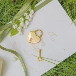 Handmade 12" Large Gold Rectangle Geometric Glass Card Box With Slot Lock For Keepsake, Wedding Reception, Postbox -Ncyp Garden Sale Shop G01A5972