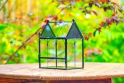 Vintage Mini House Shape Glass Geometric Terrarium For Jumping Spider -Ncyp Garden Sale Shop IMG 0273