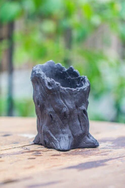 Small Black Tree Stump Like Planter, For Terrarium, Microlandscape -Ncyp Garden Sale Shop IMG 0665
