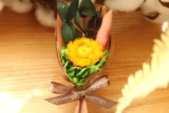Dried Flowers Terrarium Gift Set Dried Strawflower Bouquet In Glass Tube -Ncyp Garden Sale Shop IMG 1337