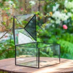 Handmade Medium House Shape Terrarium Enclosure With Mesh Vent For Insects, Terrarium Only