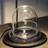 Round Glass Cloche Terrarium 12 Cm Diameter X 12cm Height With Matching Warm White Spot LED Grow Light And Base Set