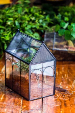 Handmade Terrarium With Light, House Shape Glass Geometric Terrarium With LED Light Set -Ncyp Garden Sale Shop IMG 8892 dfdb4f59 68de 490e 94c3 0245016a8d0c