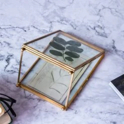 5x7" Brass Gold Tabletop Vintage Frame Geometric Ornament Plant Specimen Clip Modern Decor Card Holder 2-Folded Reception Engagement -Ncyp Garden Sale Shop il fullxfull.2266648483 fxsw