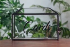 Back Standard/Large Geometric Glass Card Box Terrarium With Slot, Heart Lock, Foot, Handmade Brass For Wedding Receiption Wishwell Keepsake -Ncyp Garden Sale Shop il fullxfull.3802316191 6ahb