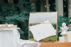 House Shape Arched Top Vintage Glass Card Box Terrarium, Handmade Brass For Wedding Receiption Wishwell Keepsake -Ncyp Garden Sale Shop il fullxfull.3955046599 lv0x