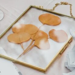 Hanging Rectangle Multiple Size Herbarium Brass Double Glass Frame For Pressed Flowers, Dried Flowers, Poster, Floating Frame -Ncyp Garden Sale Shop il fullxfull.3955097497 cih5