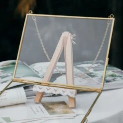 Hanging Rectangle Multiple Size Herbarium Brass Double Glass Frame For Pressed Flowers, Dried Flowers, Poster, Floating Frame -Ncyp Garden Sale Shop il fullxfull.3955097717 s8p0