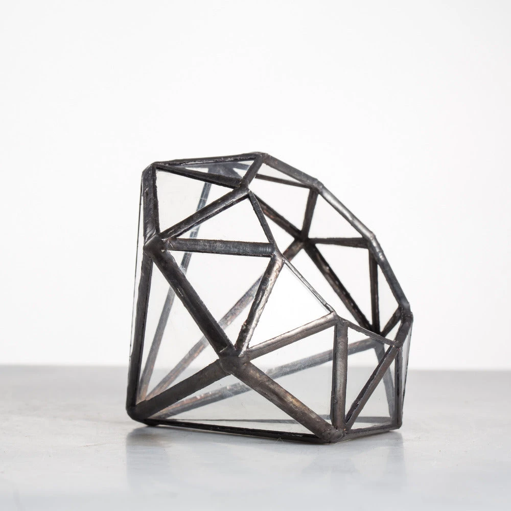 Handmade Mini Eight-surfaces Diamond Glass Geometric Terrarium ForFern Moss Ring Box 10 Handmade Mini Eight-surfaces Diamond Glass Geometric Terrarium ForFern Moss Ring Box - Image 10