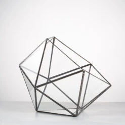 Handmade Bowl Shape Geometric Glass Terrarium Pot For Plants Succulent Moss Miniature Airplants -Ncyp Garden Sale Shop product image 381129985