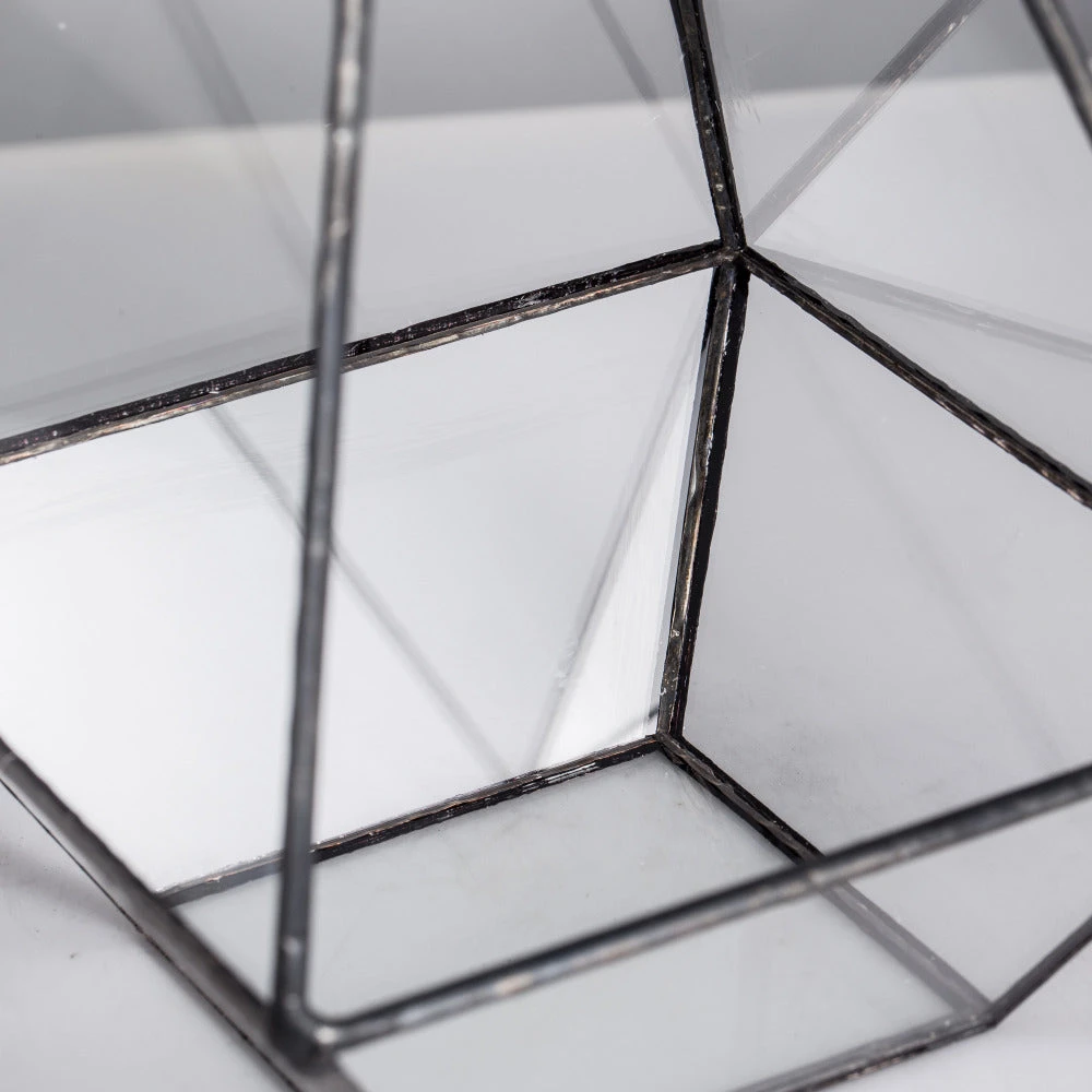 Handmade Glass Geometric Terrarium Indoor Outdoor Planter Landscape Wall Pyramid For Succulents 9 Handmade Glass Geometric Terrarium Indoor Outdoor Planter Landscape Wall Pyramid For Succulents - Image 9
