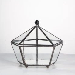 Handmade Small Modern Clear Jewelry BoxGlass Geometric Terrarium For Wedding Planters Succulents