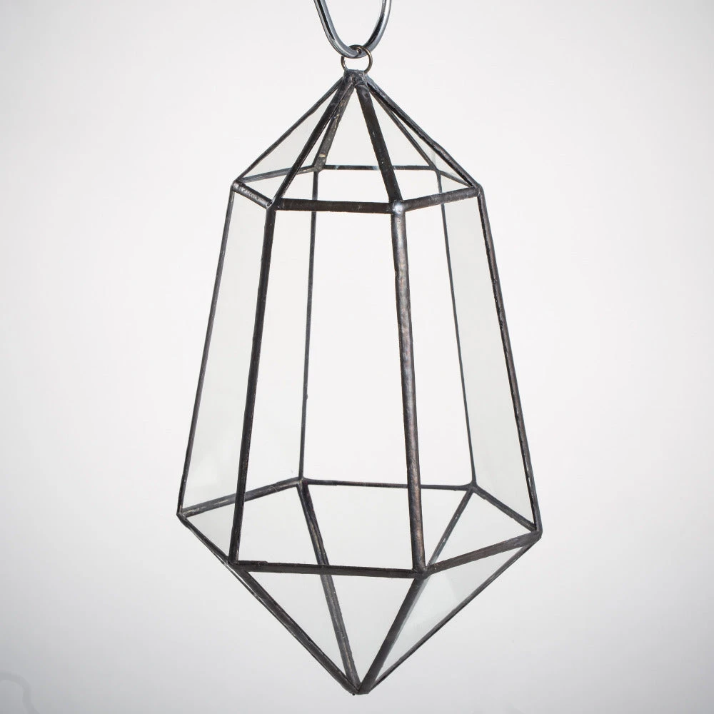 Handmade Hanging Artistic Clear Glass Six-surfaces Diamond Geometric Terrarium DIY For Succulent Pot 10 Handmade Hanging Artistic Clear Glass Six-surfaces Diamond Geometric Terrarium DIY For Succulent Pot - Image 10