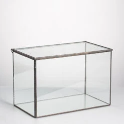 Handmade Rectangle Clear Glass Geometric Terrarium Box With Lid For Succulents Micro Landscape -Ncyp Garden Sale Shop product image 497054587