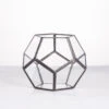 Handmade Mini Black Pentagon Glass Geometric Terrarium For Ring Box Moss