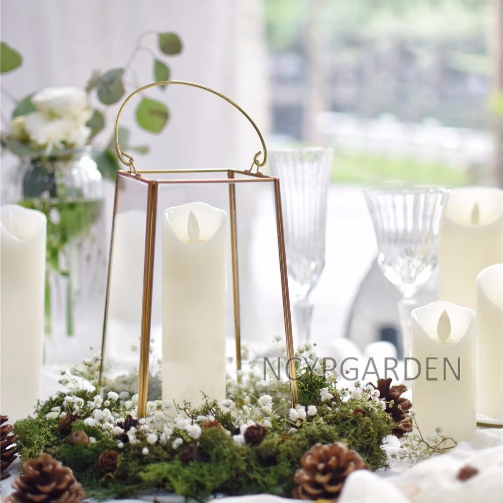 Handmade Copper Gold Echelon Geometric Glass Terrarium Holder Lantern Hanging Wall For Wedding 11 Handmade Copper Gold Echelon Geometric Glass Terrarium Holder Lantern Hanging Wall For Wedding - Image 11