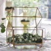Handmade Large Geometric Glass Wedding Card Box Gift Card Box Keepsake Recipe Reception Envelope