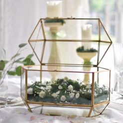 Handmade Large Geometric Glass Wedding Card Box Gift Card Box Keepsake Recipe Reception Envelope -Ncyp Garden Sale Shop product image 616006244