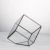 Handmade 10cm Inclined Cube Vase Glass Geometric Terrarium Tabletop Flowerpot For Garden Succulents