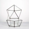 Handmade Tabletop Artistic Glass Jewelry Box Geometric Terrarium For Weddiing Home Office Decor