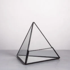 Handmade Small Pyramid Glass Geometric Terrarium For Ring Box Moss Cacti -Ncyp Garden Sale Shop product image 997415099
