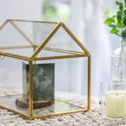Handmade Gold House Shape Glass Geometric Terrarium Card Wishwell Reception Box For Wedding Ceromony 16 Handmade Gold House Shape Glass Geometric Terrarium Card Wishwell Reception Box For Wedding Ceromony -Ncyp Garden Sale Shop product image 997415312