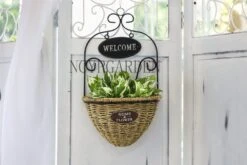 Pastoral Style Handmade Metalwork Wickerwork Basket Wall Hanging Planter For Home Garden Flower Pot 12 Pastoral Style Handmade Metalwork Wickerwork Basket Wall Hanging Planter For Home Garden Flower Pot -Ncyp Garden Sale Shop product image 997500393